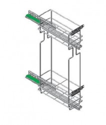 Корзина с дов. 2 ур. бок. д/бут. прав. 150/300 хром, FGV